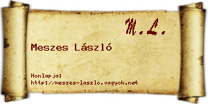 Meszes László névjegykártya