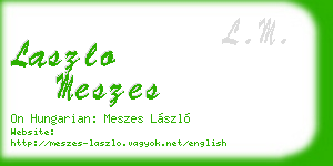 laszlo meszes business card