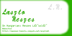 laszlo meszes business card